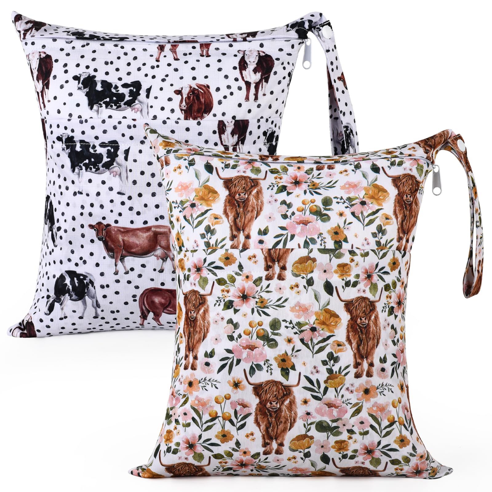 eaxin wet-dry bag with two pockets keeps wet and dry items separated while traveling.