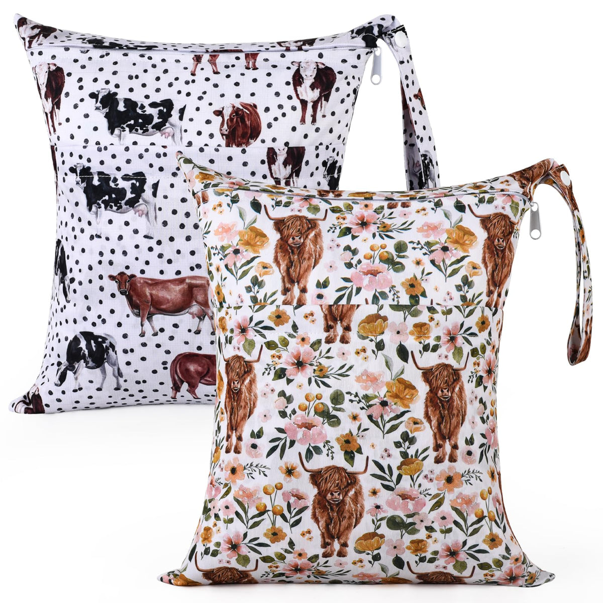 eaxin wet-dry bag with two pockets keeps wet and dry items separated while traveling.