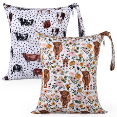 eaxin wet-dry bag with two pockets keeps wet and dry items separated while traveling.
