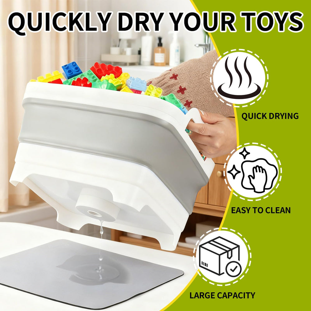 EazziSwitch included drying mat helps air-dry toys and reduce moisture.