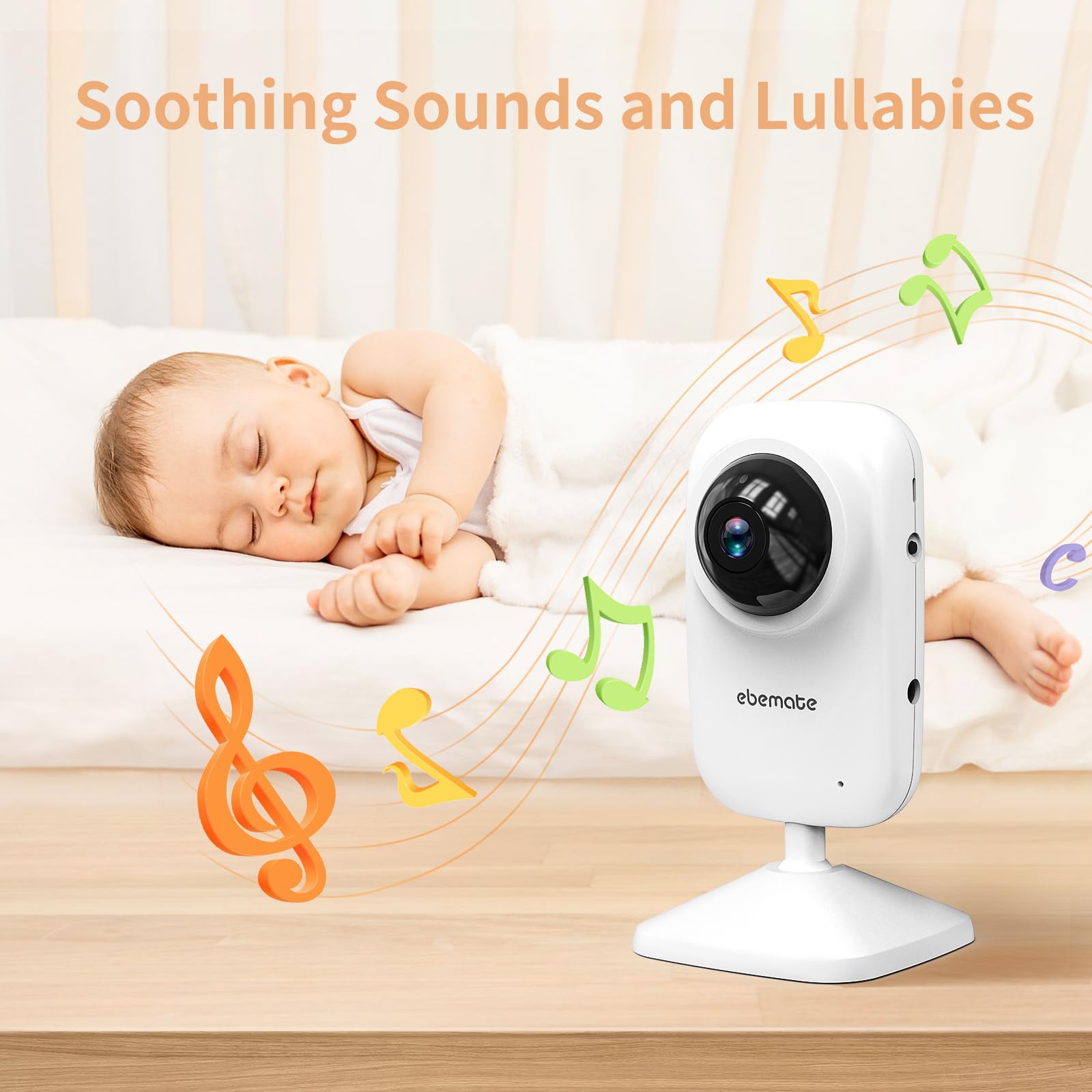 ebemate pocket-size parent unit fits in your hand for portable monitoring