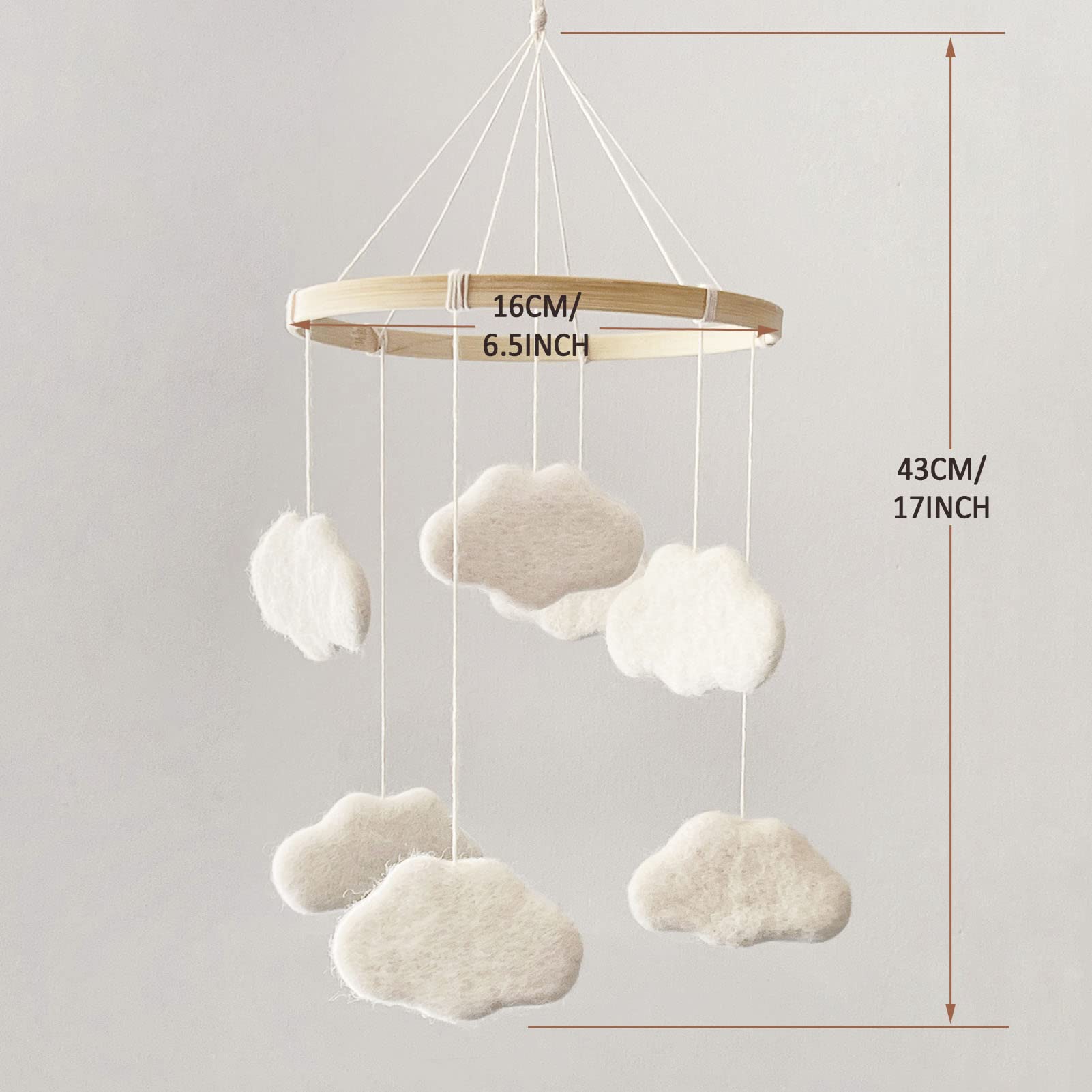 EBINGMIMA gender-neutral nursery cloud mobile complements any room