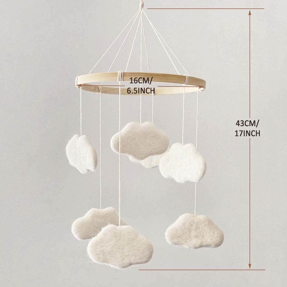 EBINGMIMA gender-neutral nursery cloud mobile complements any room