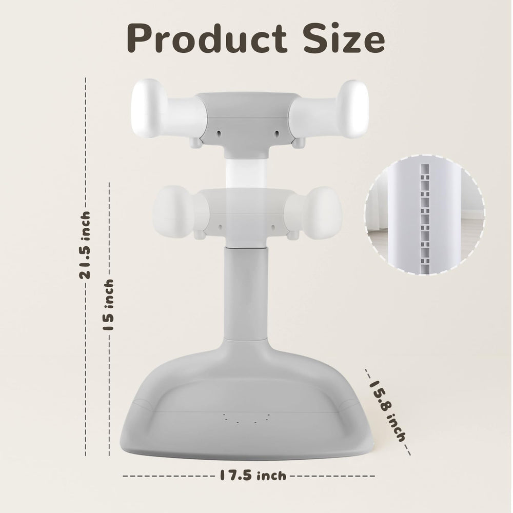EC-Gaze baby shower stand features easy-clean-design for simple post-bath maintenance.