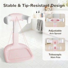 EC-Gaze Standing baby bath stand features reinforced triangular frame for stability