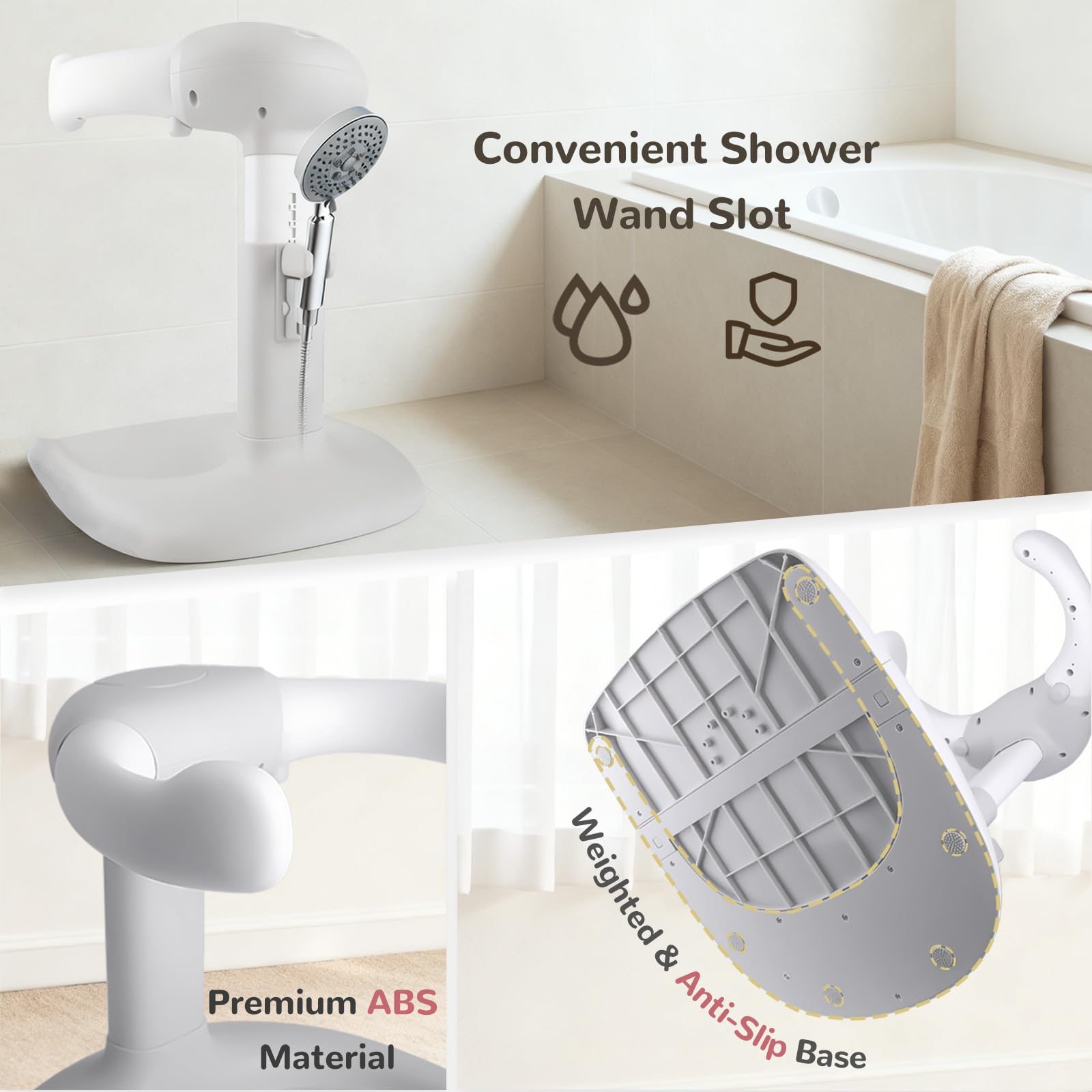 EC-Gaze baby shower stand demonstrates tool-free installation for quick setup.