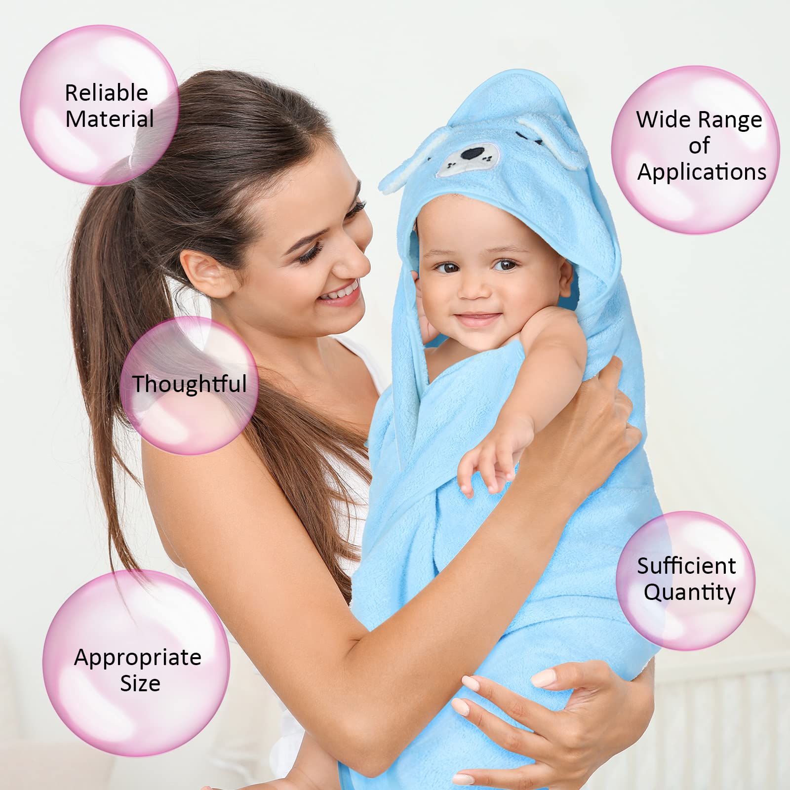 Eccliy 4-pack included for versatile bath time and quick replacements.