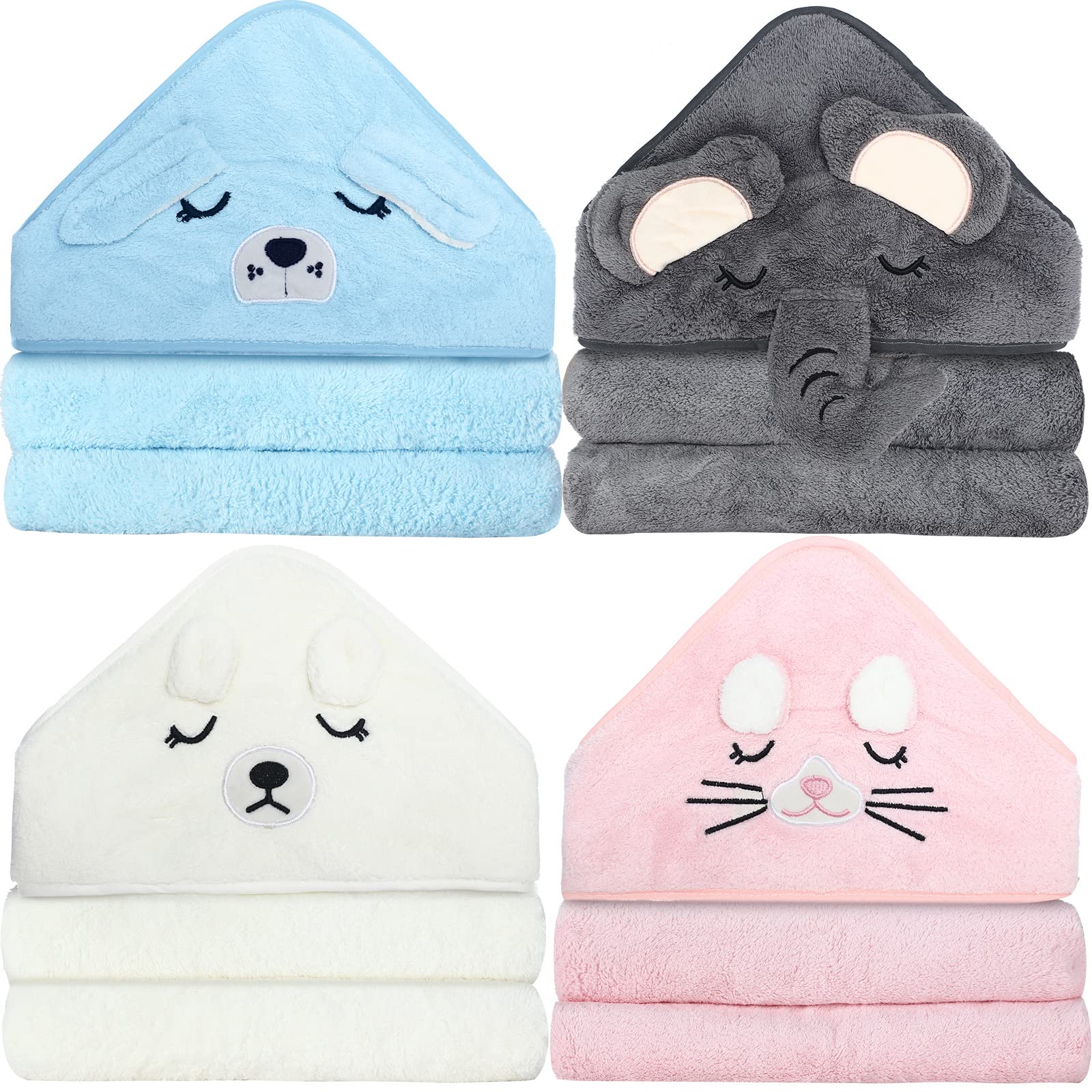 Eccliy kitten hood towel for bath time offering soft warmth and adorable face design.
