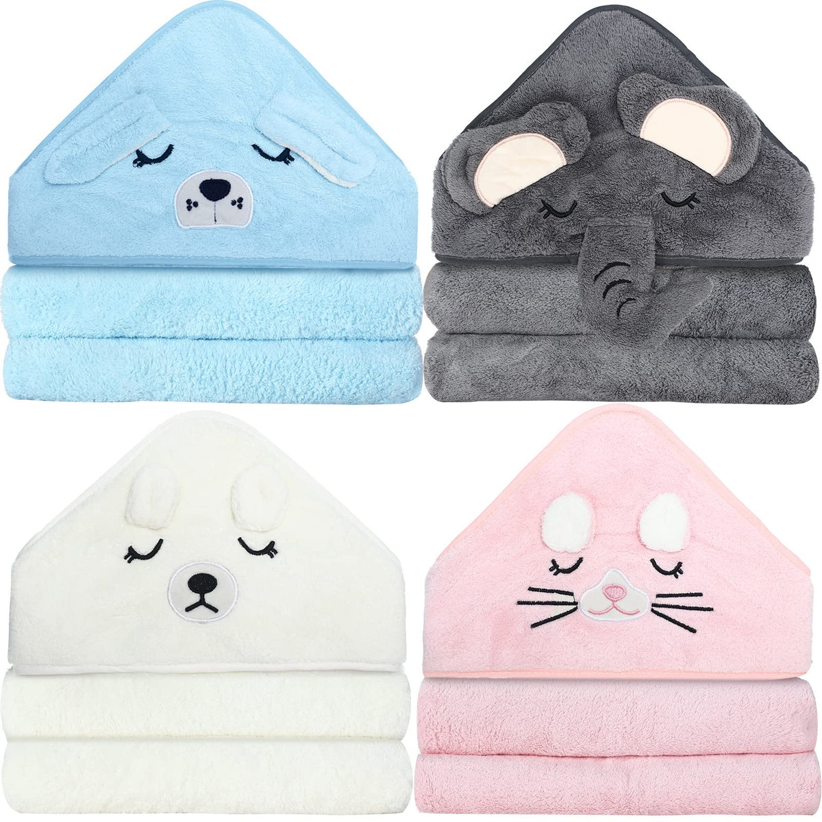 Eccliy kitten hood towel for bath time offering soft warmth and adorable face design.
