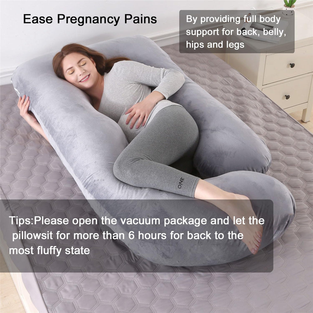 Eccn full-body pillow targets hip pressure for lasting comfort.