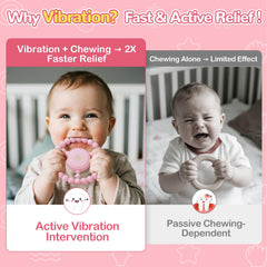 EccoDen silicone teether with 0.6 inch thickness provides durable relief