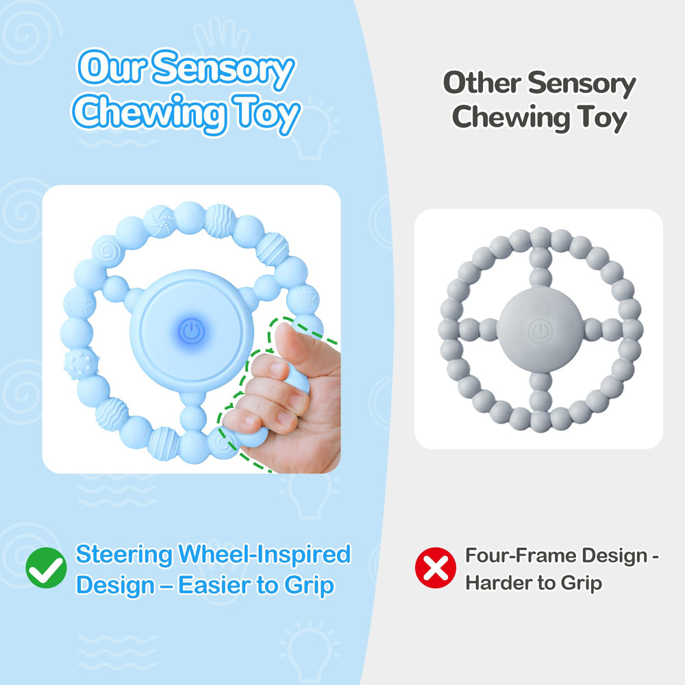 EccoDen car-seat teether provides quiet focus during road trips