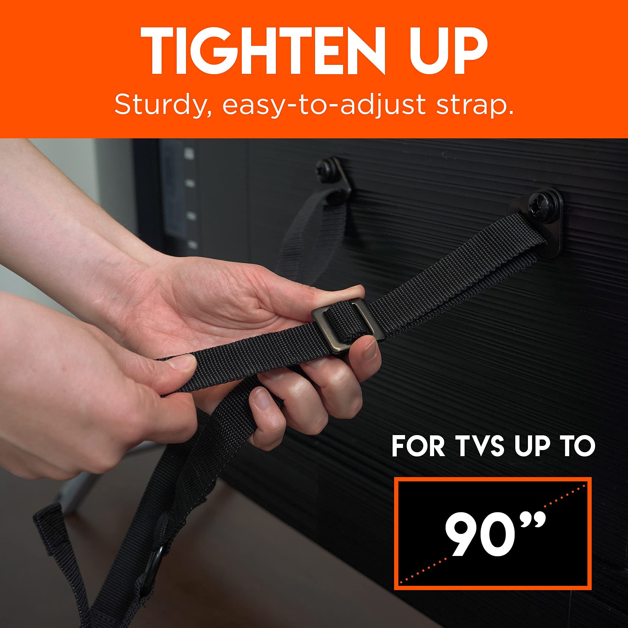 ECHOGEAR baby-proof anchors help protect curious kids and pets from toppling TVs