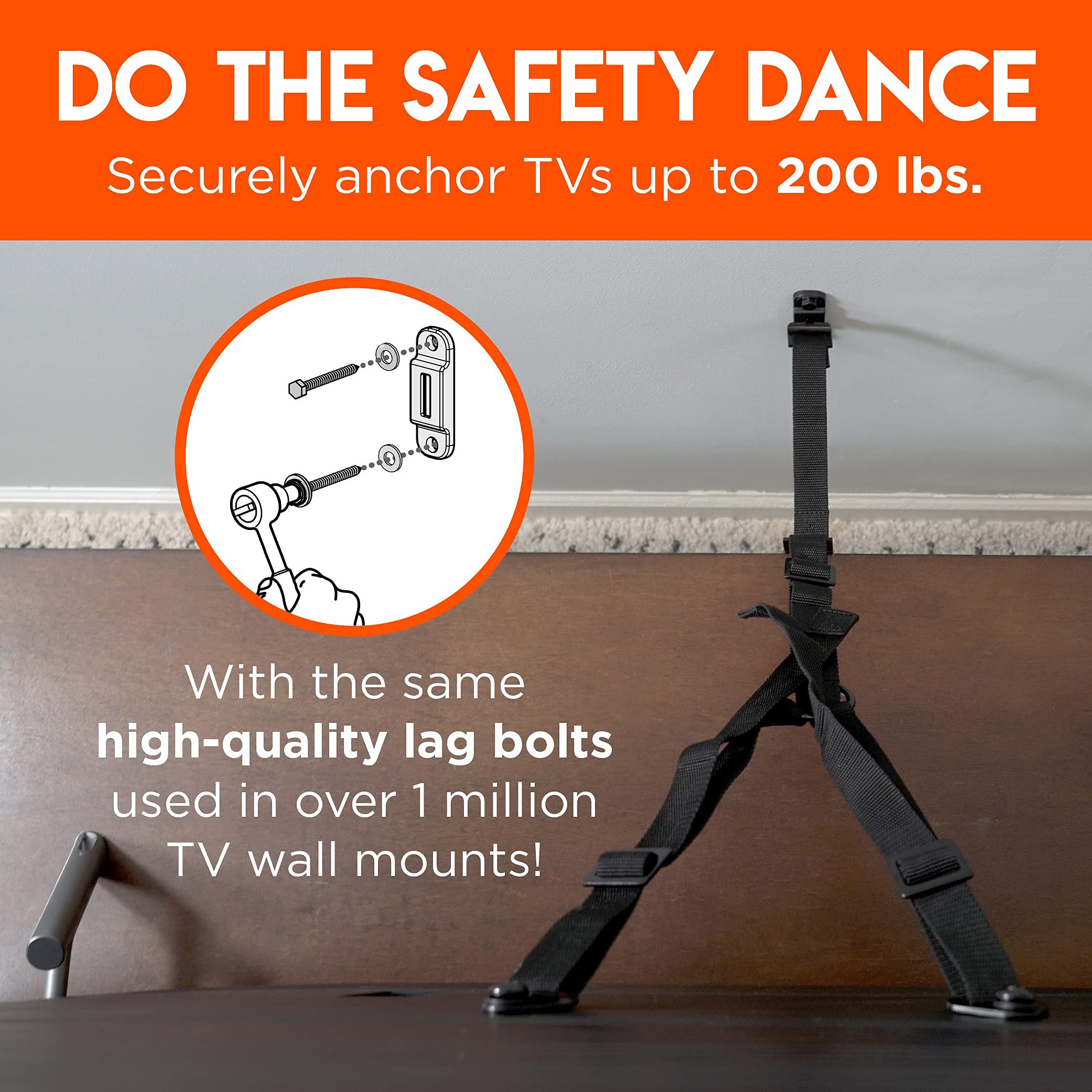 ECHOGEAR universal 90-inch TV compatibility supports major brands