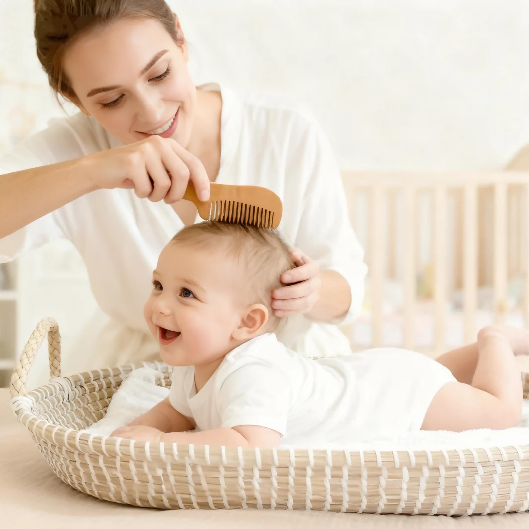 Eclatbox cradle-cap care brush for oil distribution and flakes removal.