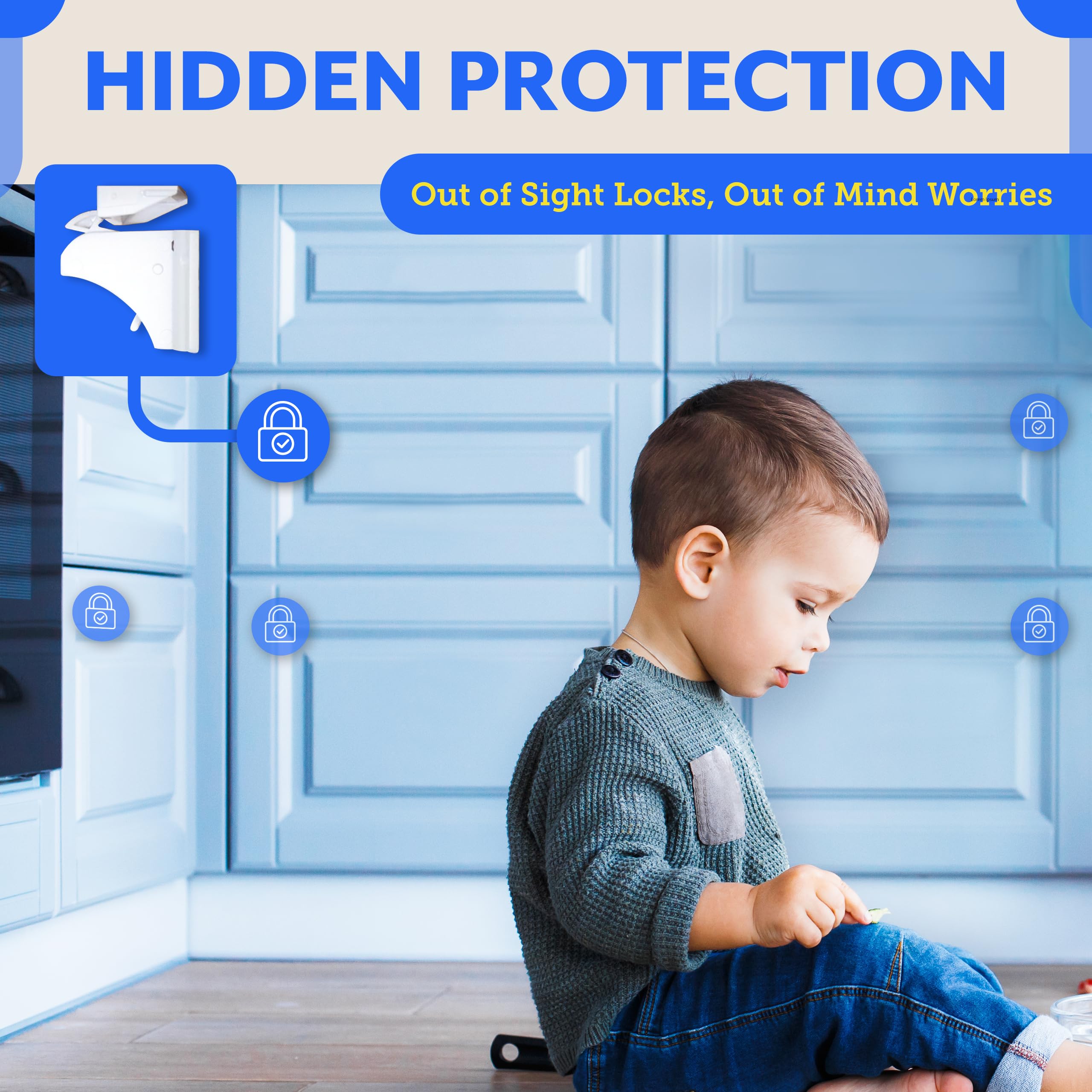 Eco-Baby discreet design keeps hardware hidden from view.