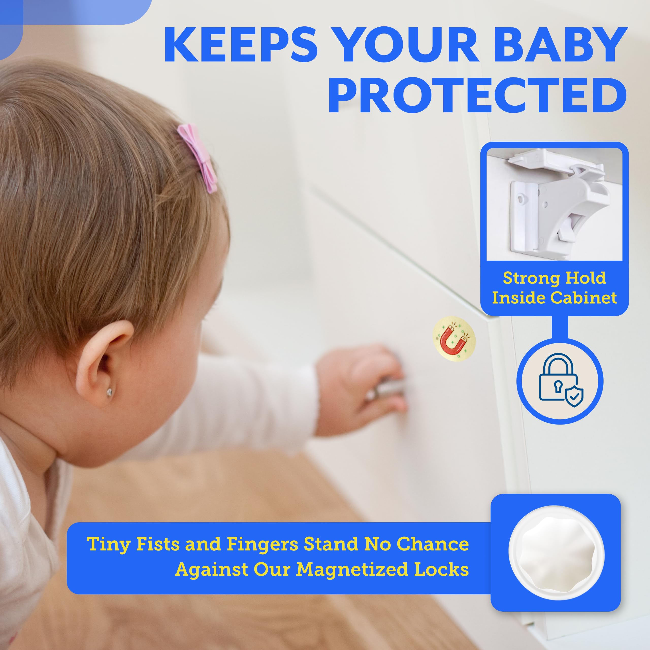 Eco-Baby 20-pack of latches for multiple cabinets and drawers.