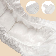 ECO BOOM bamboo viscose topsheet closeup showing ultra-soft feel