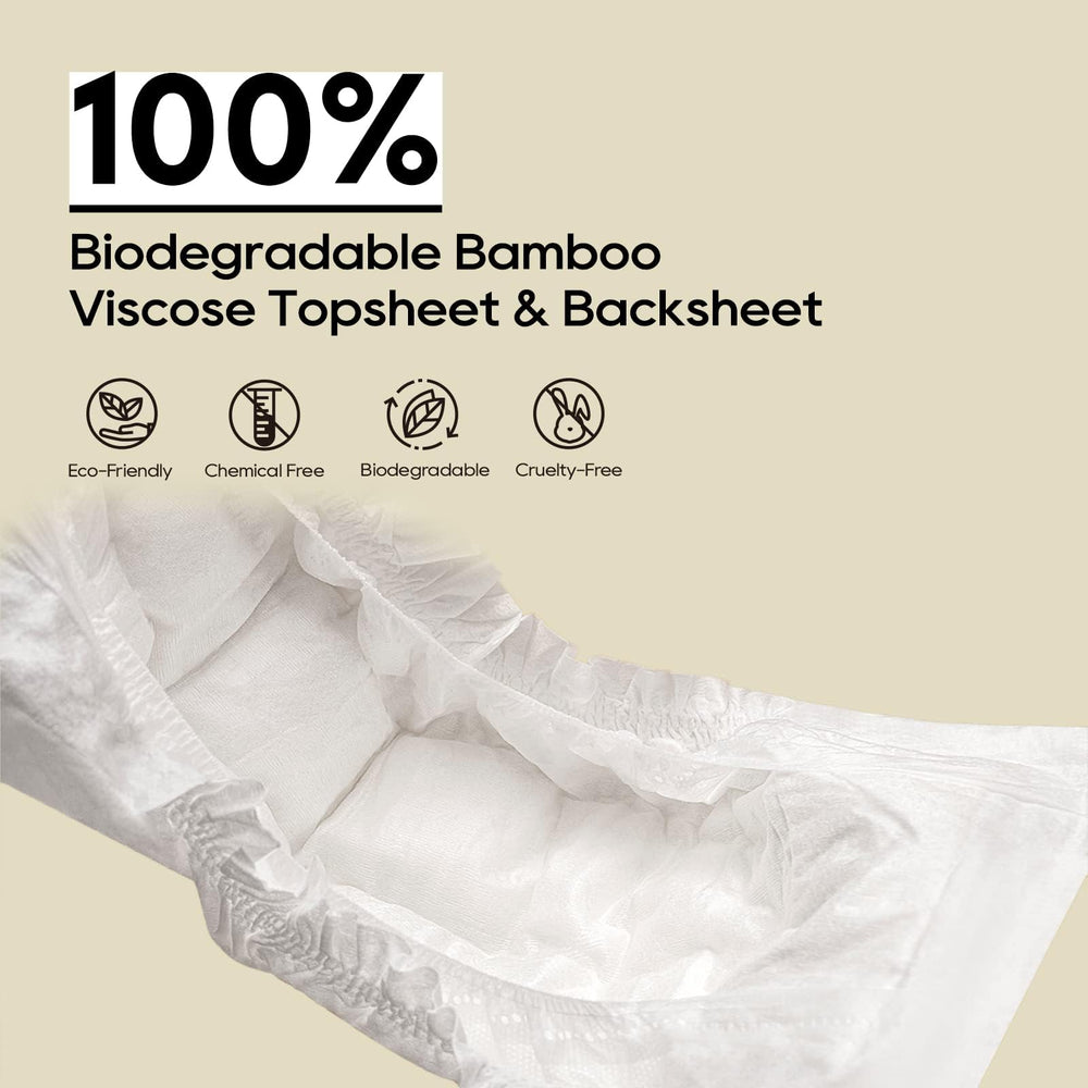 Eco Boom uses chemical-free pulp for gentle diaper performance.