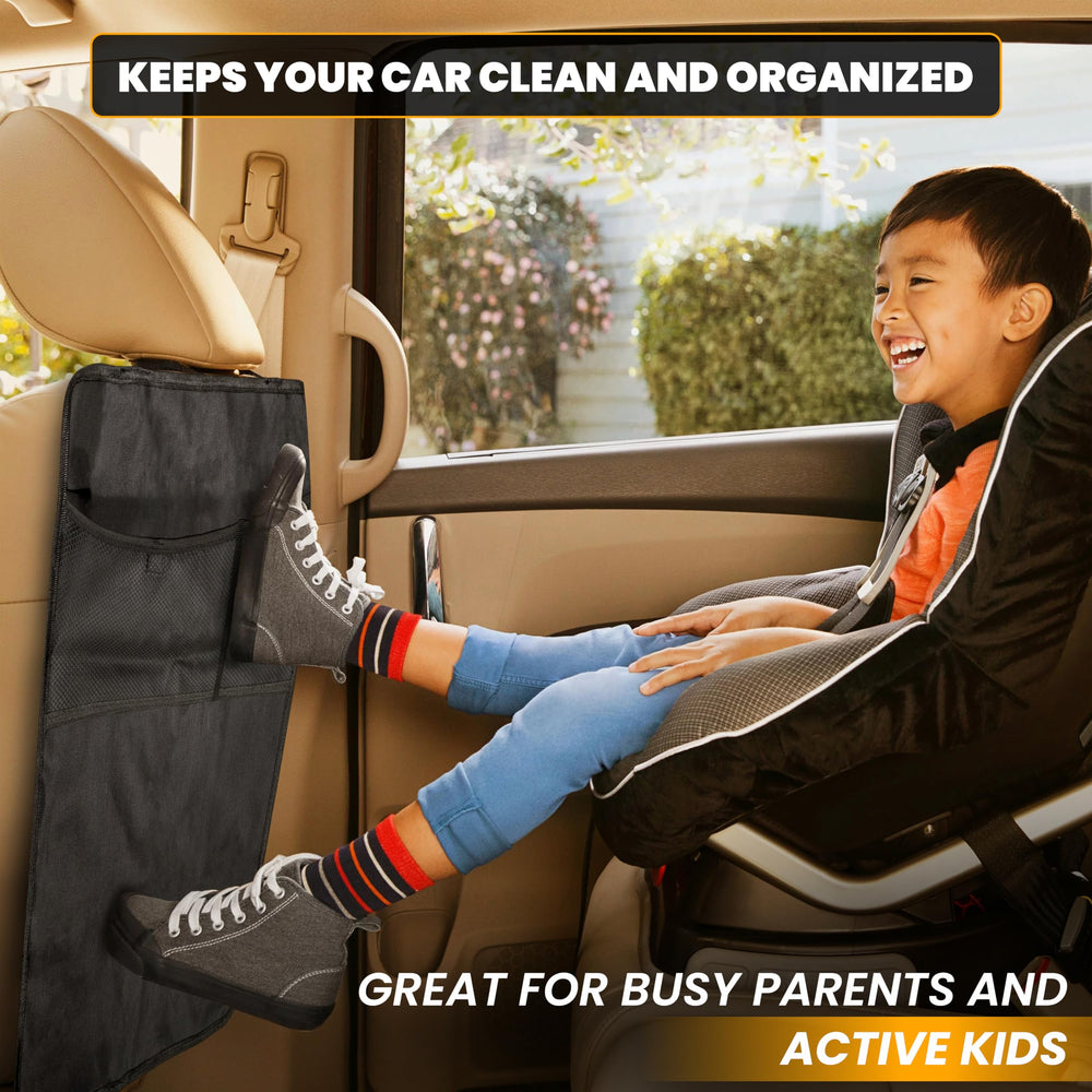 EcoNour quick-install-shoulder-straps secure the protector around headrests.