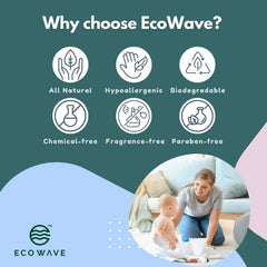 Eco Wave Baby Wipes soft texture close-up highlights plush, skin-friendly feel.