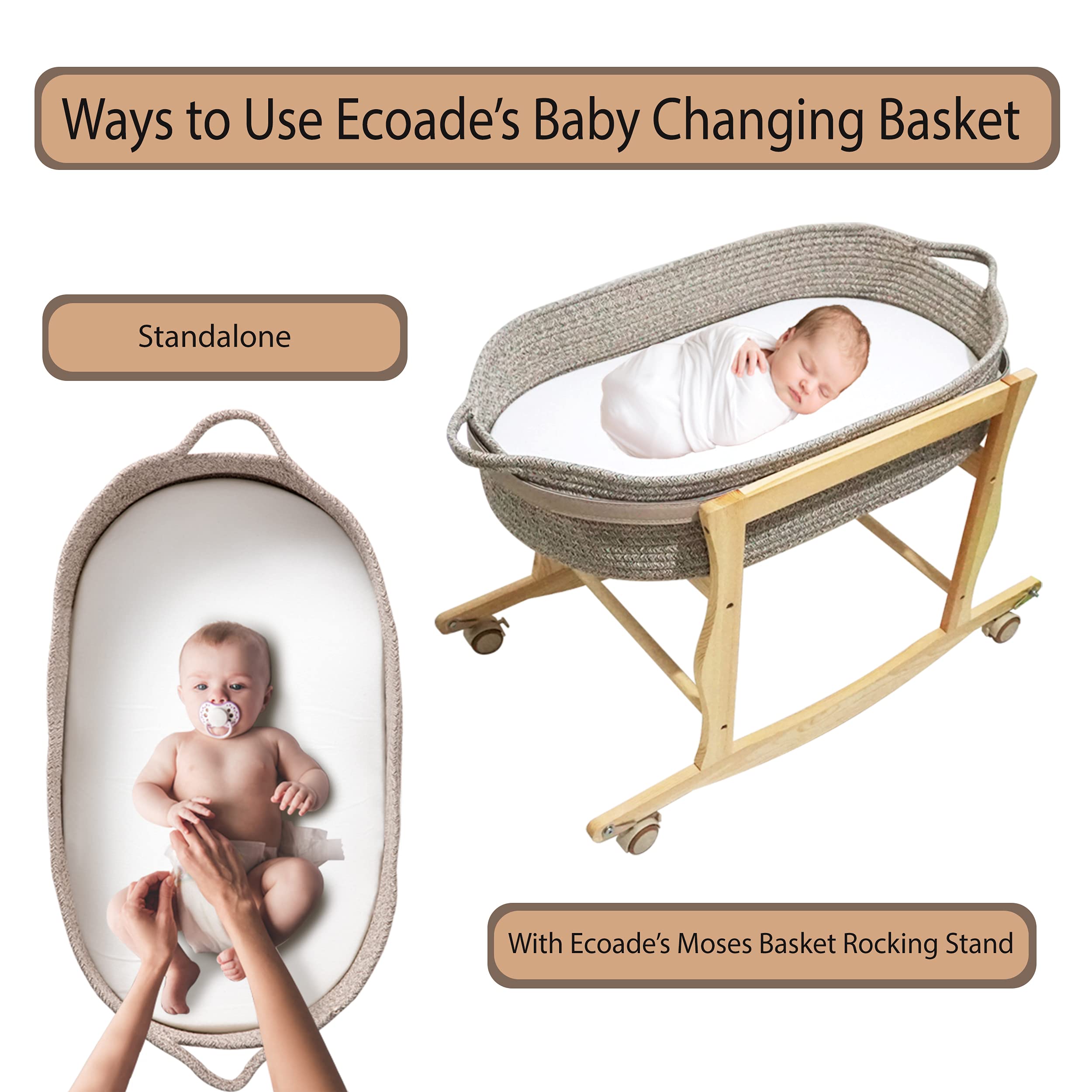 Ecoade changing table topper as a photography prop for newborn shoots.