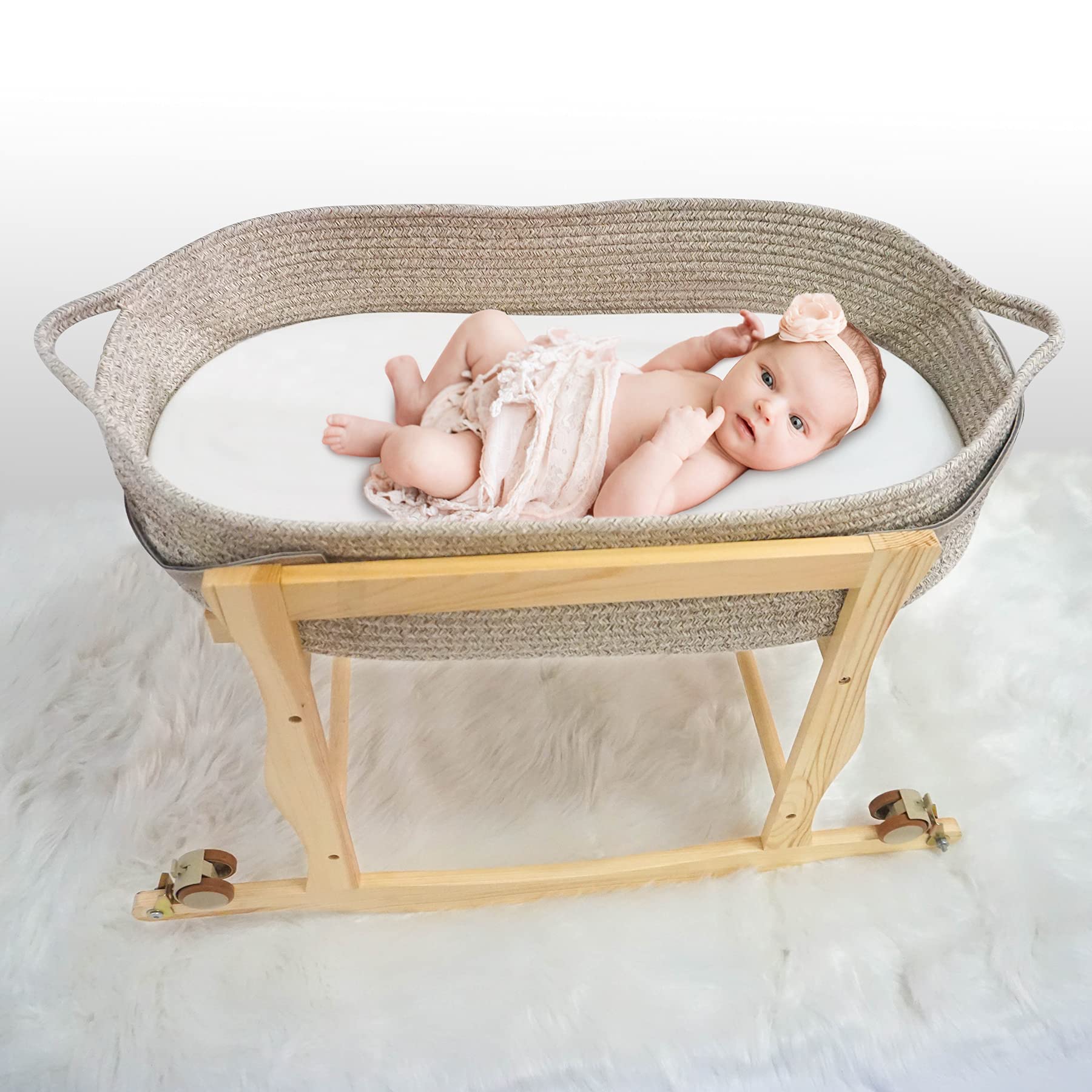 ECOADE natural wood finish blends with any nursery while providing a timeless look.