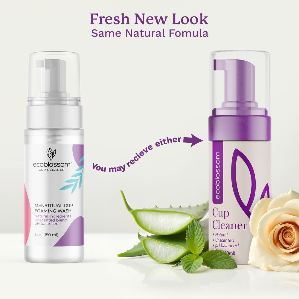 EcoBlossom organic cleanser foaming for silicone menstrual cups.