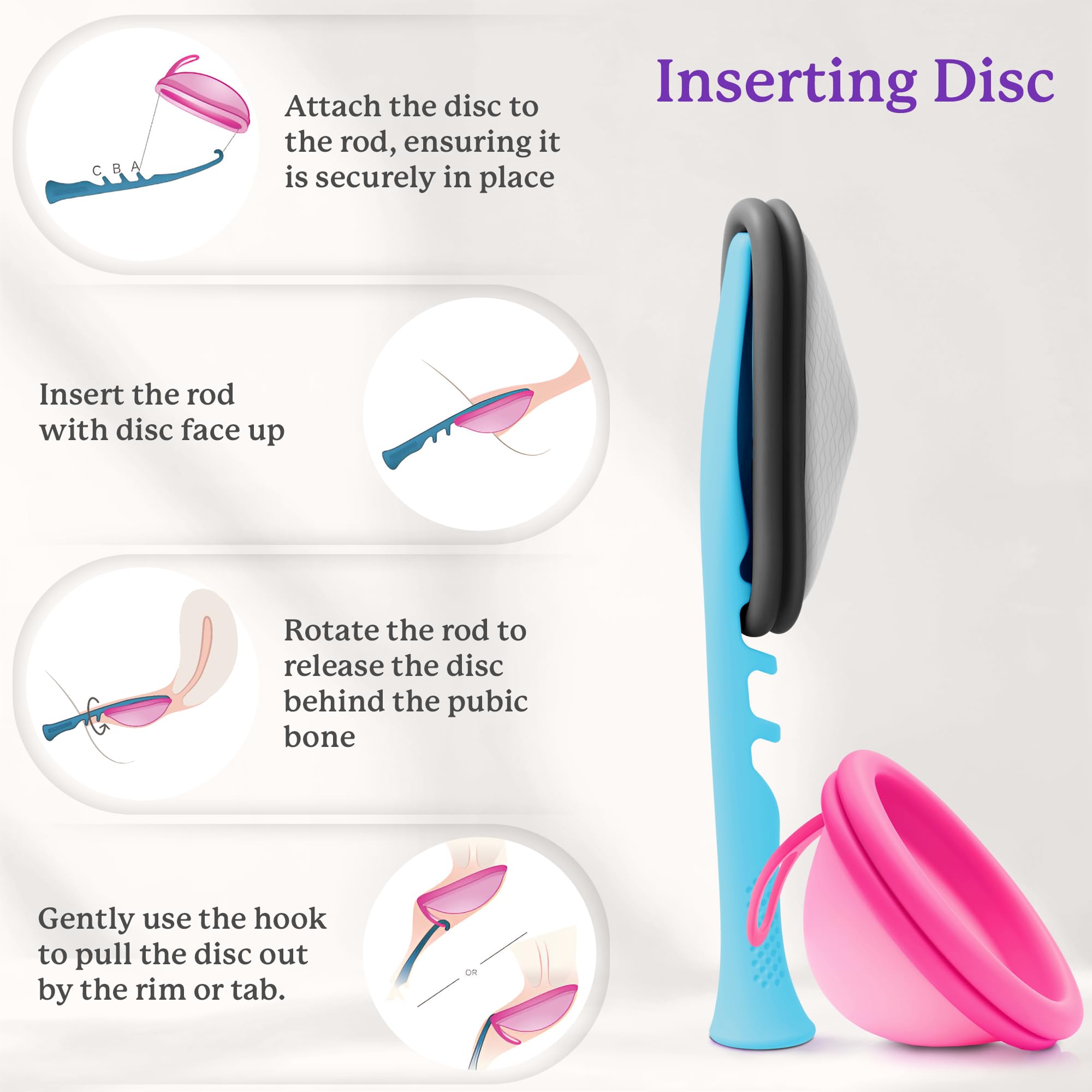 Soft, flexible EcoBlossom applicator supports comfortable positioning during use.