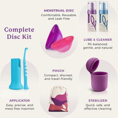 EcoBlossom disc fold and insert guides simple placement for active days.
