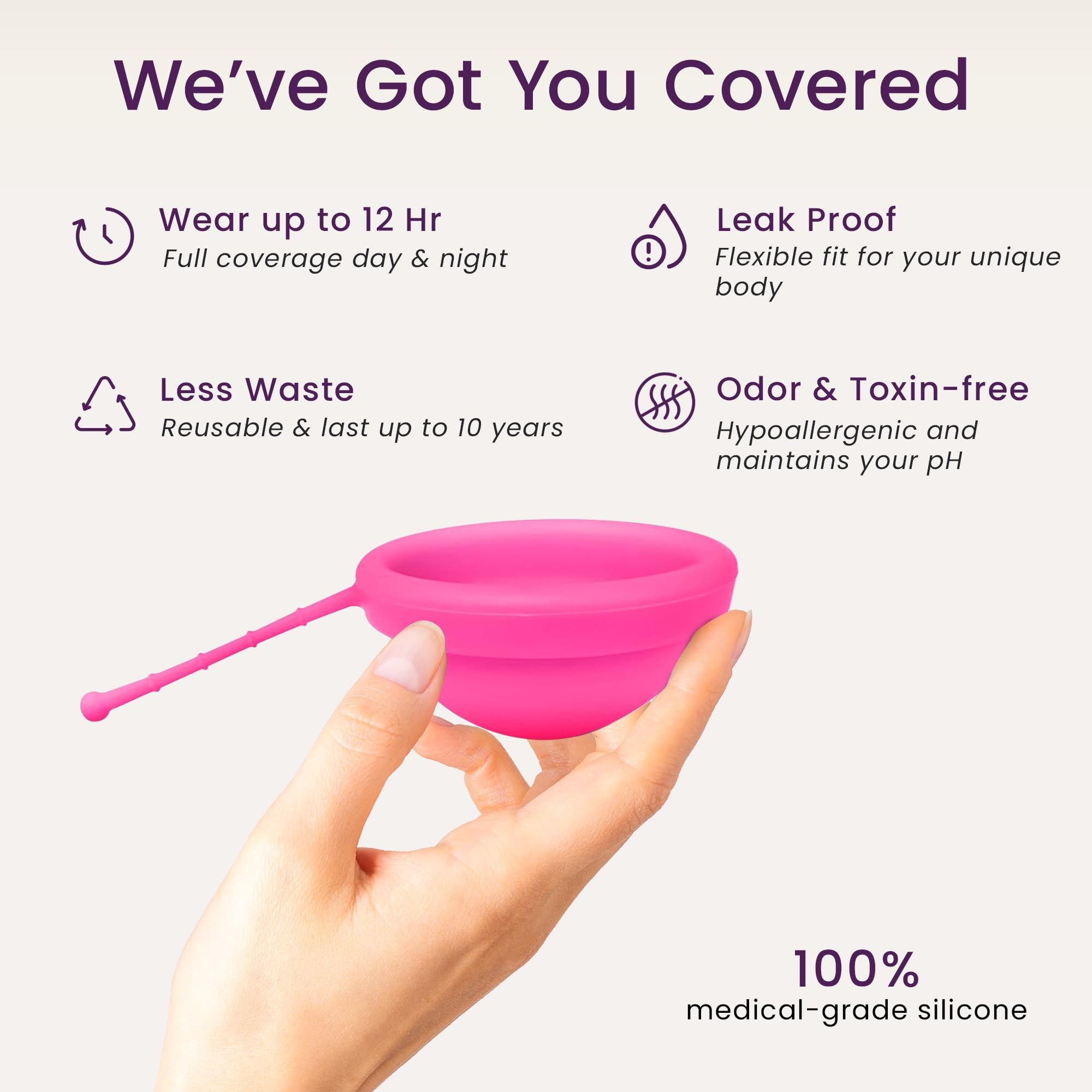 EcoBlossom disc insertion ease helps comfortable placement.