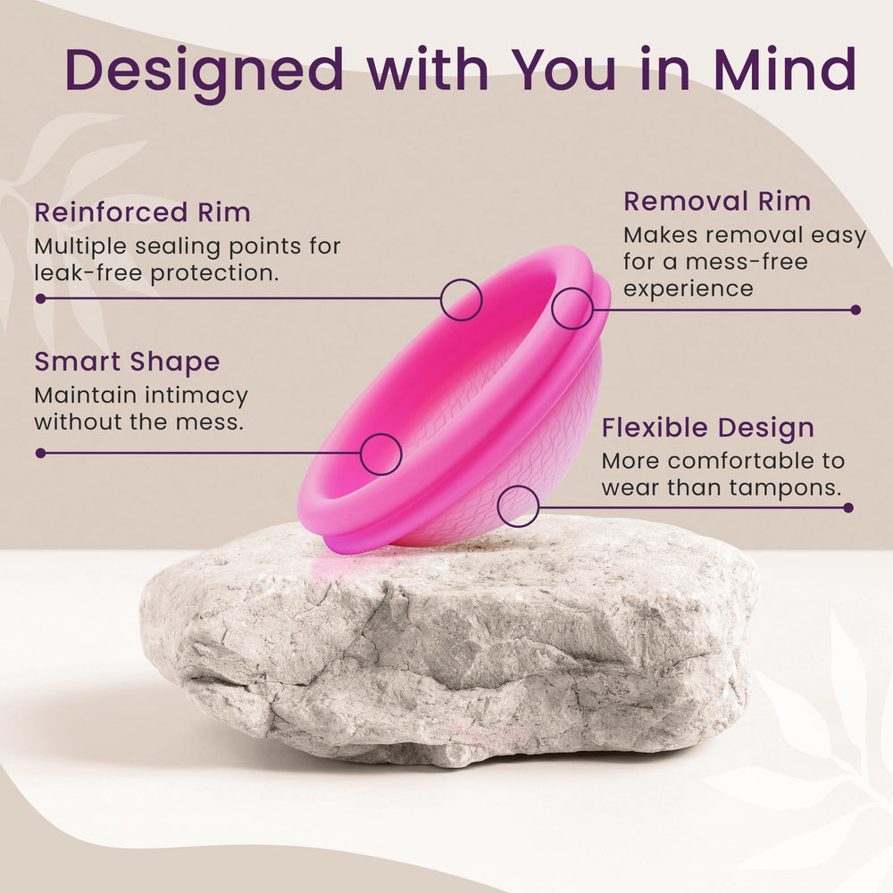 EcoBlossom soft-silicone close-up emphasizes gentle material and smooth rim.