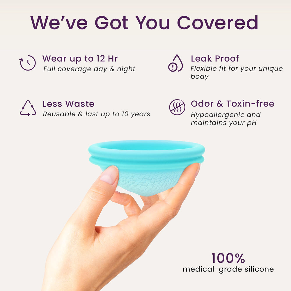 EcoBlossom disc teal in use demonstrates comfortable fit during daily activities.