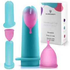 EcoBlossom teal applicator for easy, mess-free insertion.