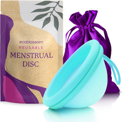 EcoBlossom reusable disc small cyan ready for everyday comfort.