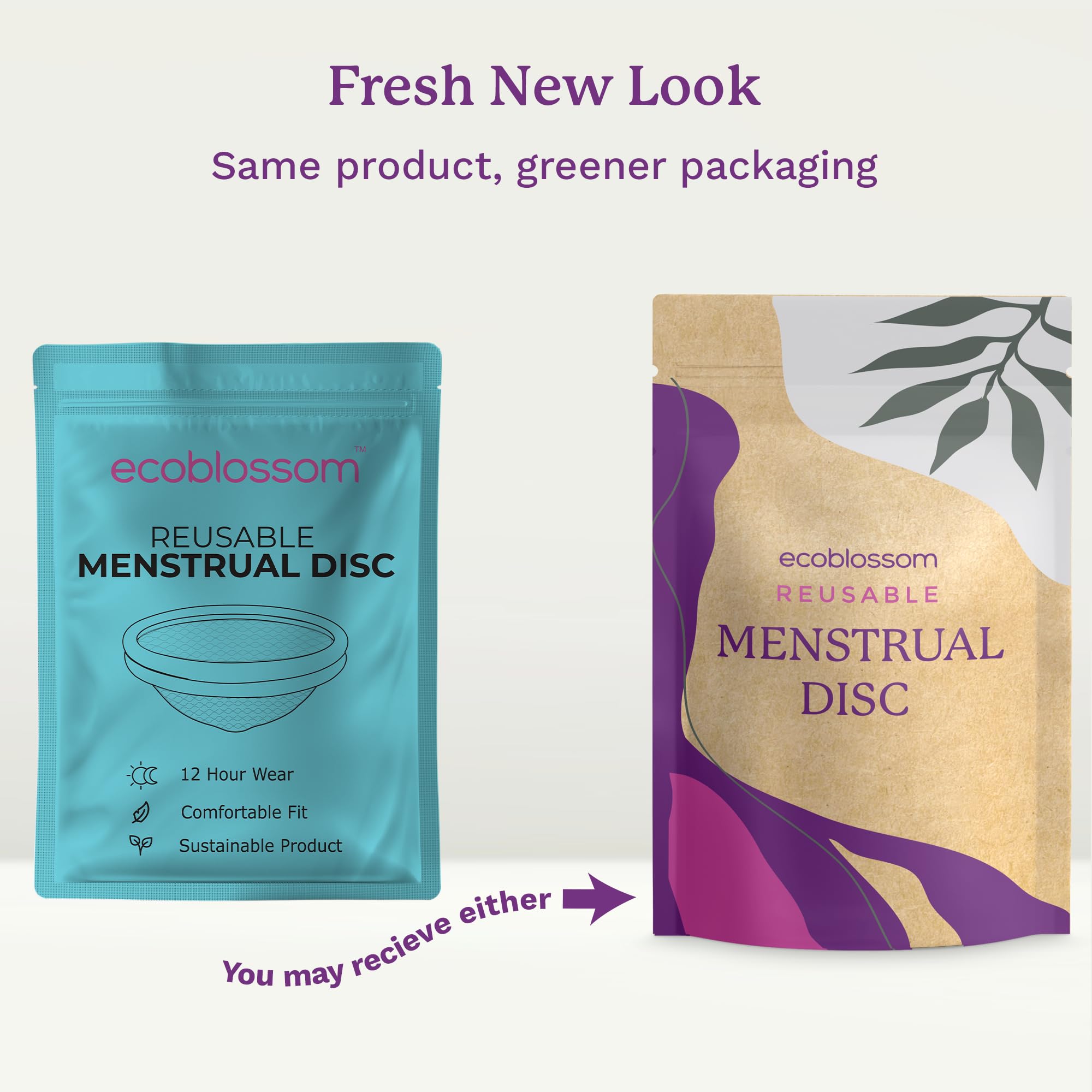 EcoBlossom small disc teal magenta packaging highlights compact, portable design.