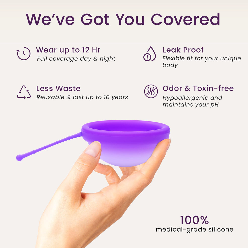 EcoBlossom silicone disc close-up shows smooth, medical-grade surface