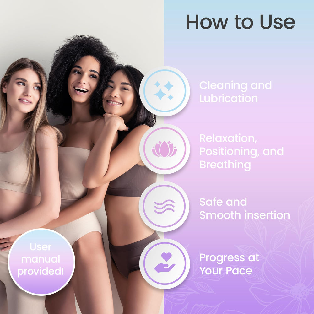 EcoBlossom silicone intimacy set size-3 close-up for versatile options