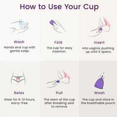 EcoBlossom cup worn during activities for up to 12 hours.