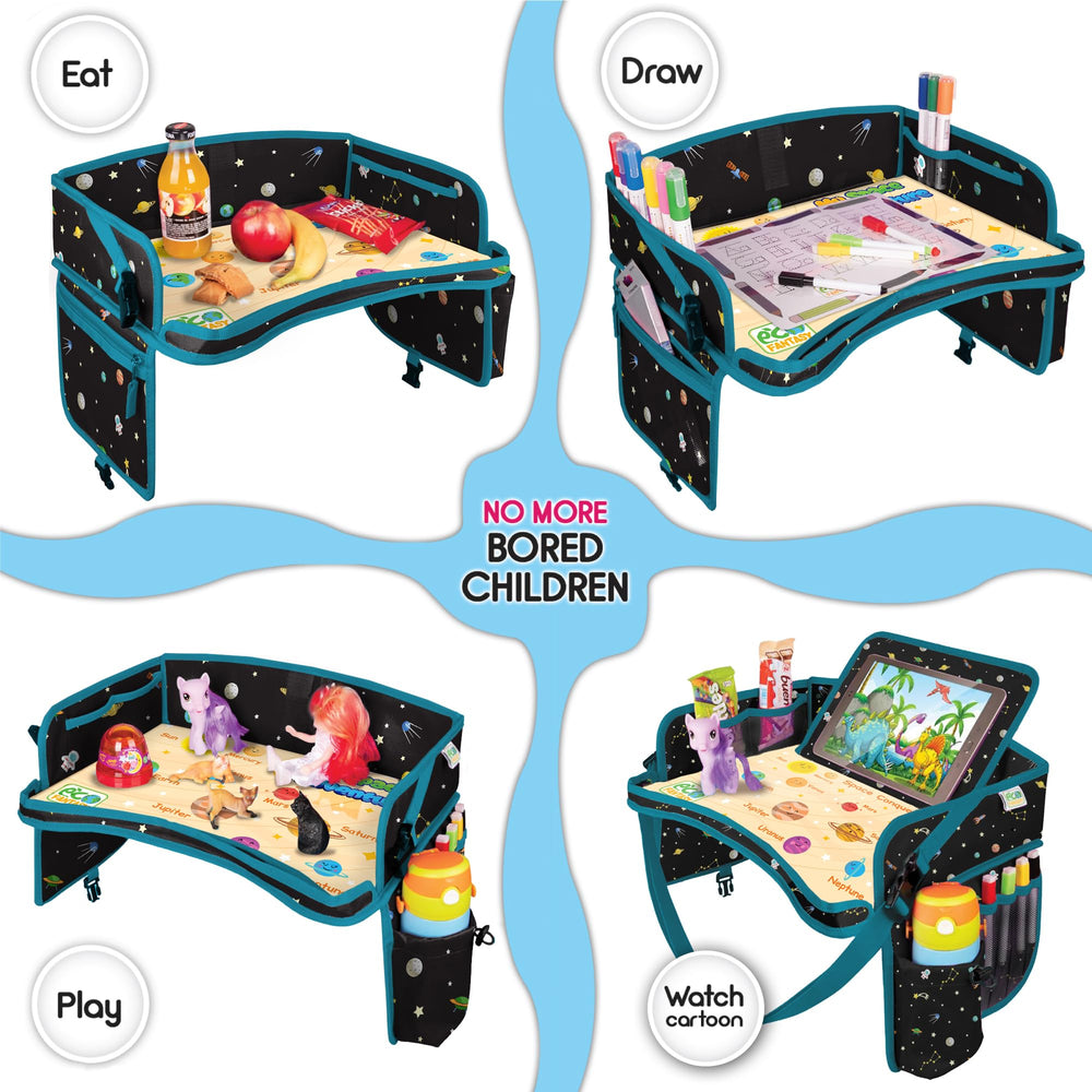 ECOFANTASY car seat tray activity sheets offer quick preschool-friendly activities.