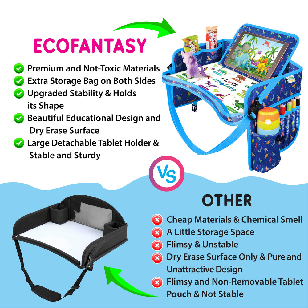 ECOFANTASY waterproof surface cleans up spills quickly.