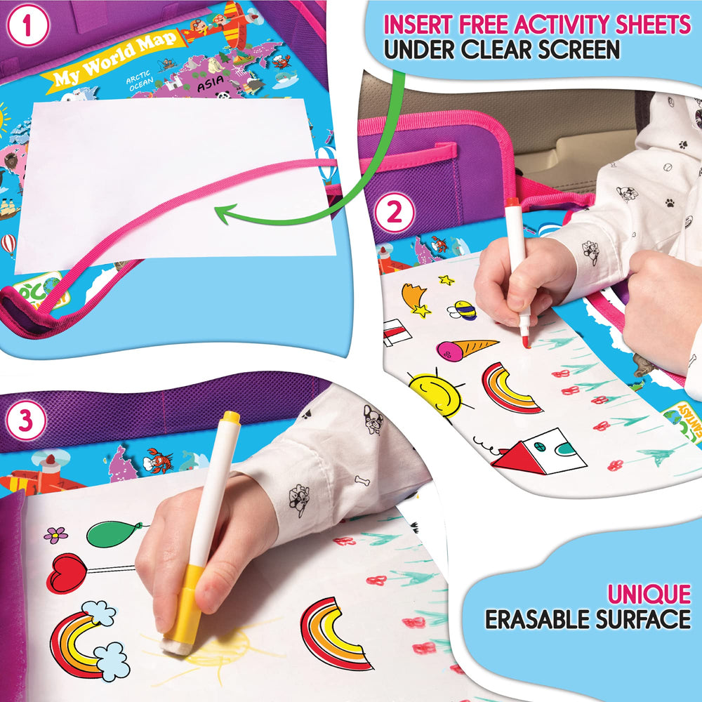 ECOFANTASY Includes markers and sheets for creative travel activities.