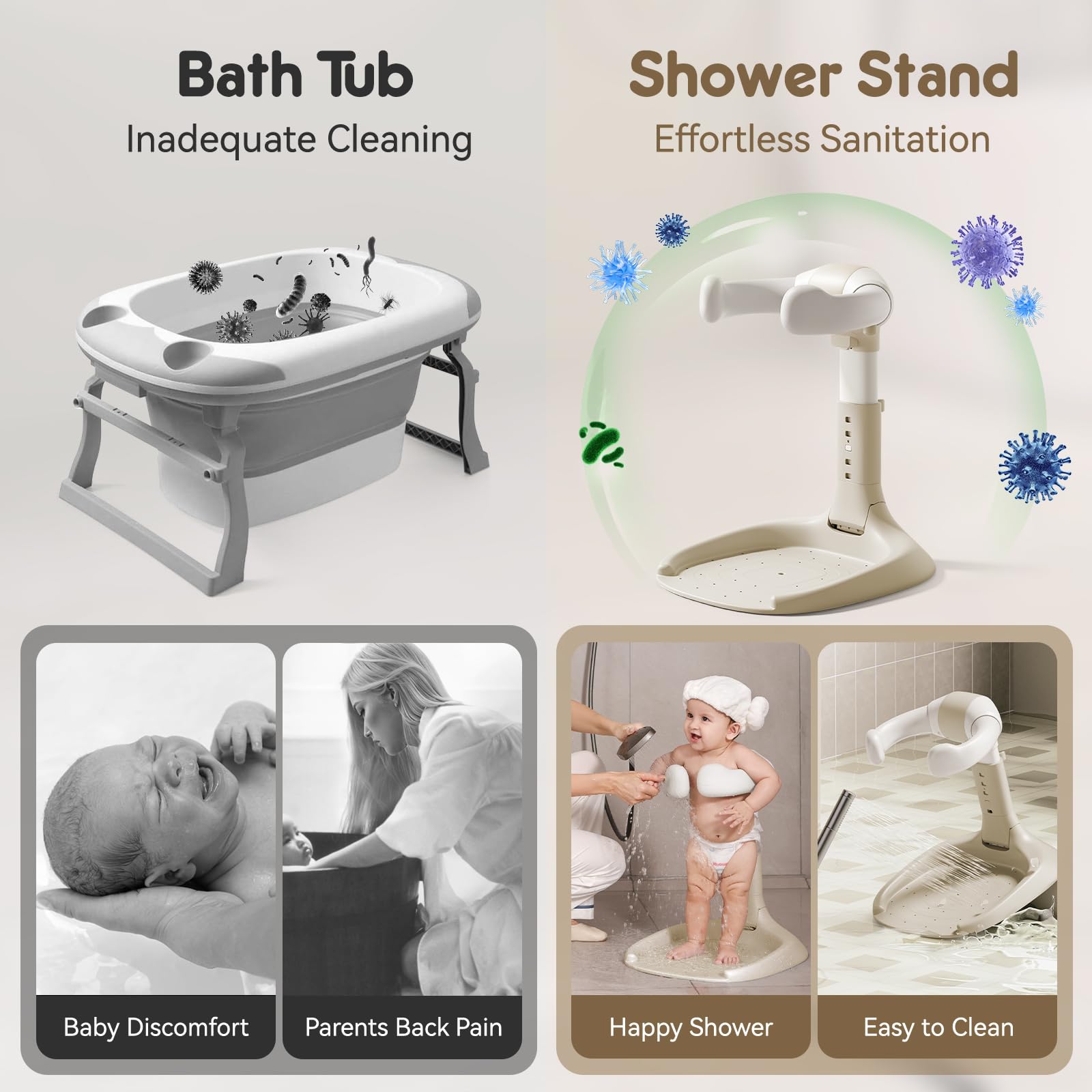 Ecoflarix soft-TPE surface cushions baby's skin during bath