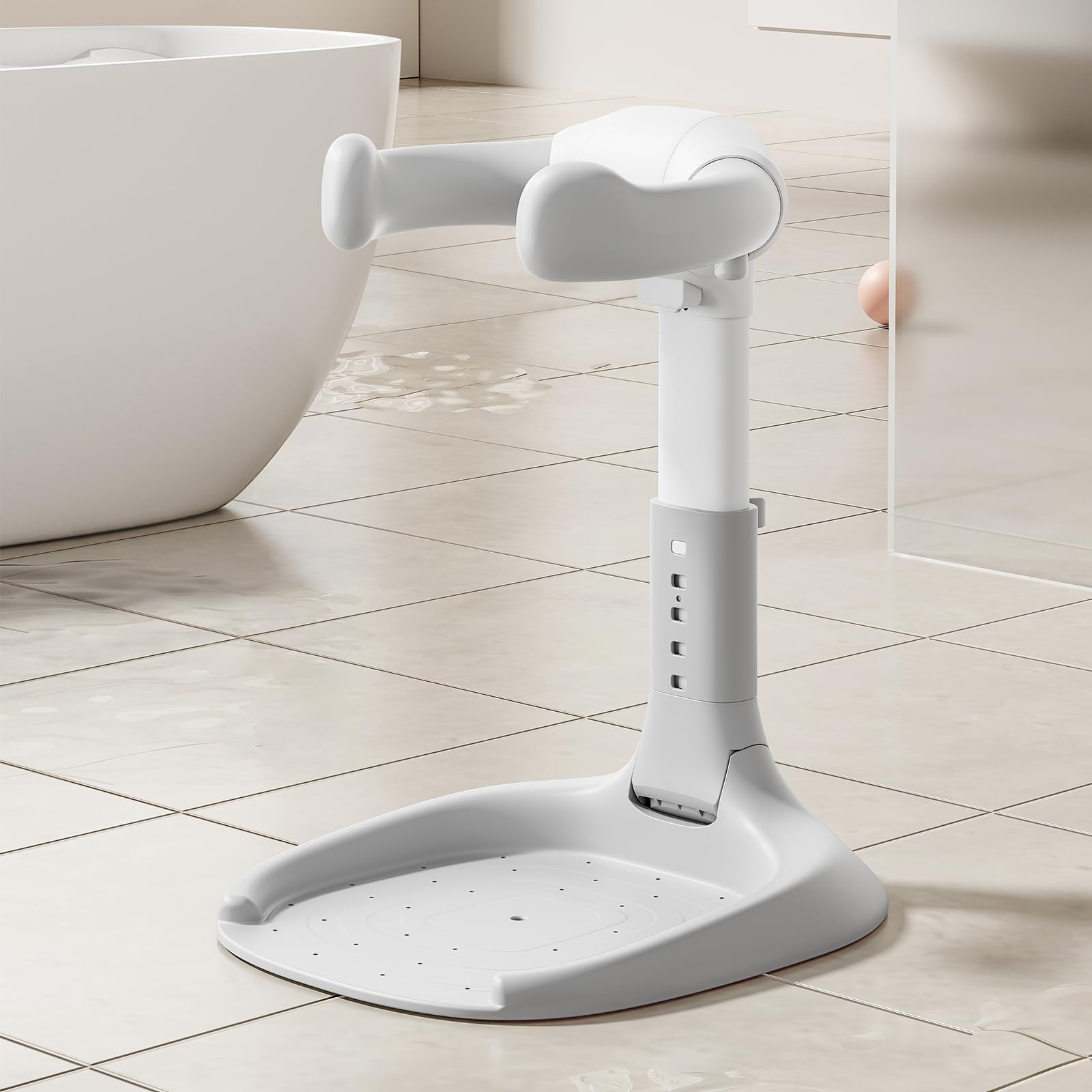 Ecoflarix adjustable bath stand height supports growing babies during bath time.