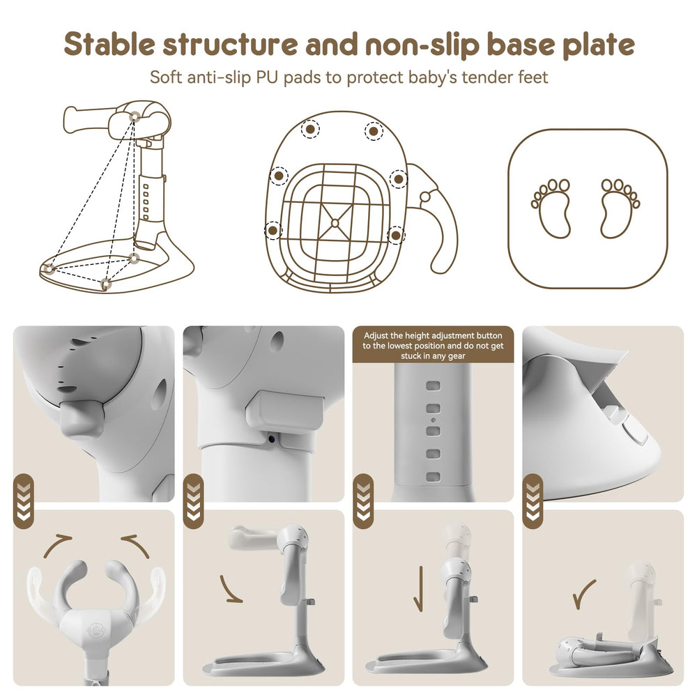 Ecoflarix versatile stand suitable for infants to toddlers during bathing.