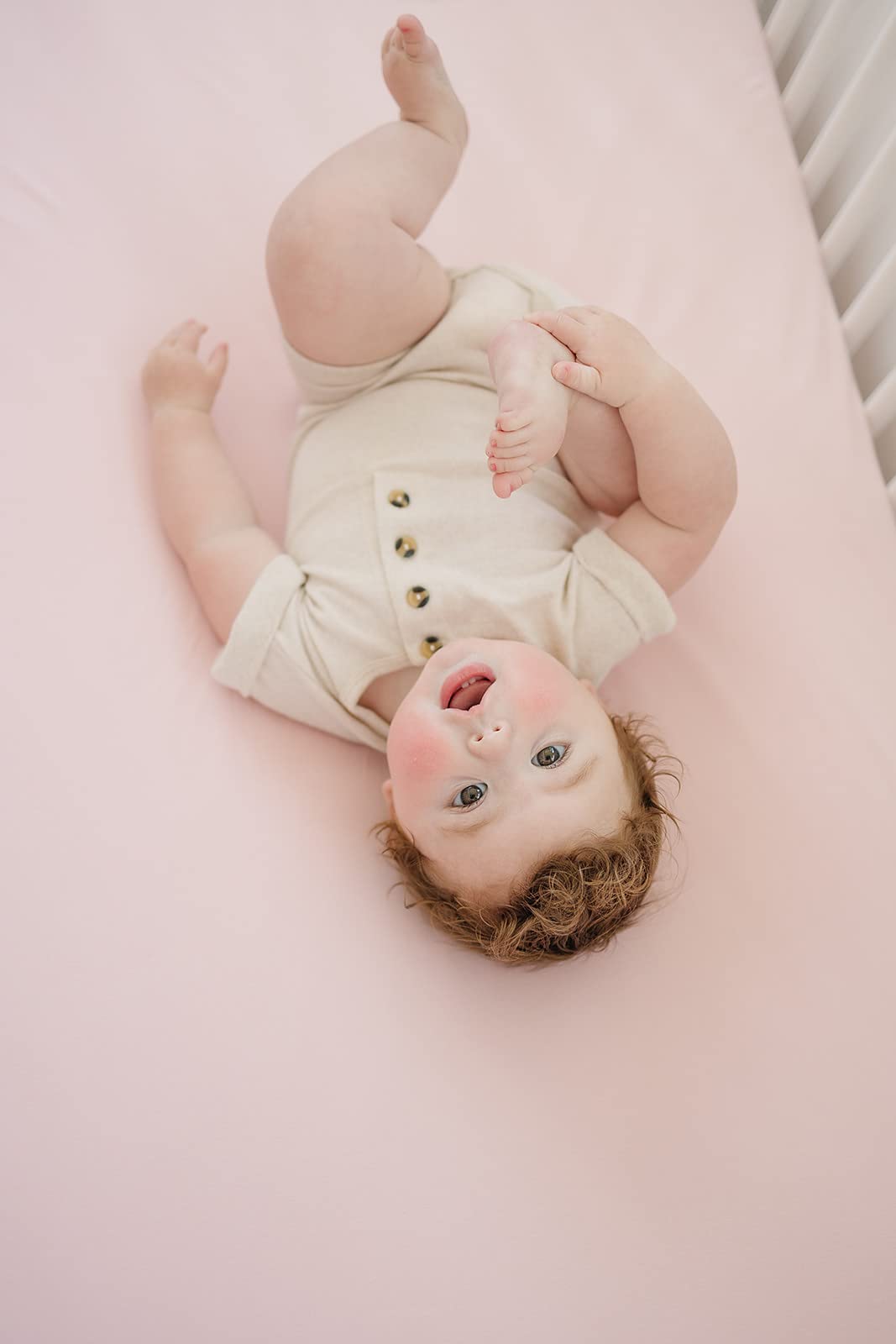 Ecolino dots-print sheet suits boho to modern nursery decor.