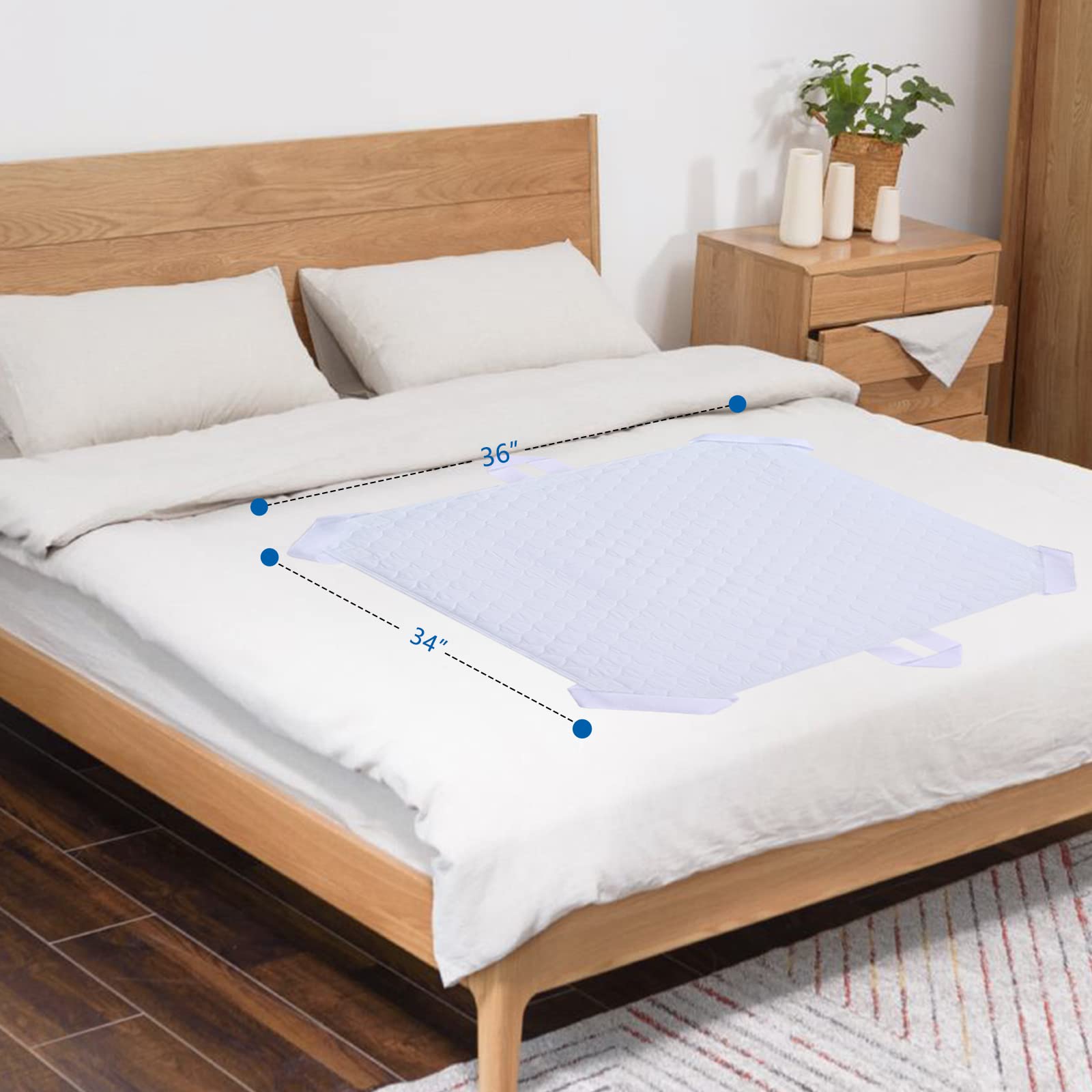 Machine washable ECONAZOLE bed pad, reusable and durable up to 300 washes