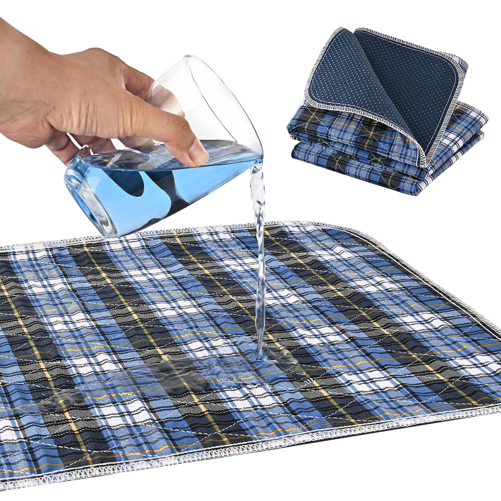 ECONAZOLE foldable portable underpad beside a chair for transport.