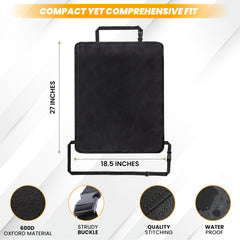 EcoNour waterproof kick mats backseat cover protects from mud and spills.