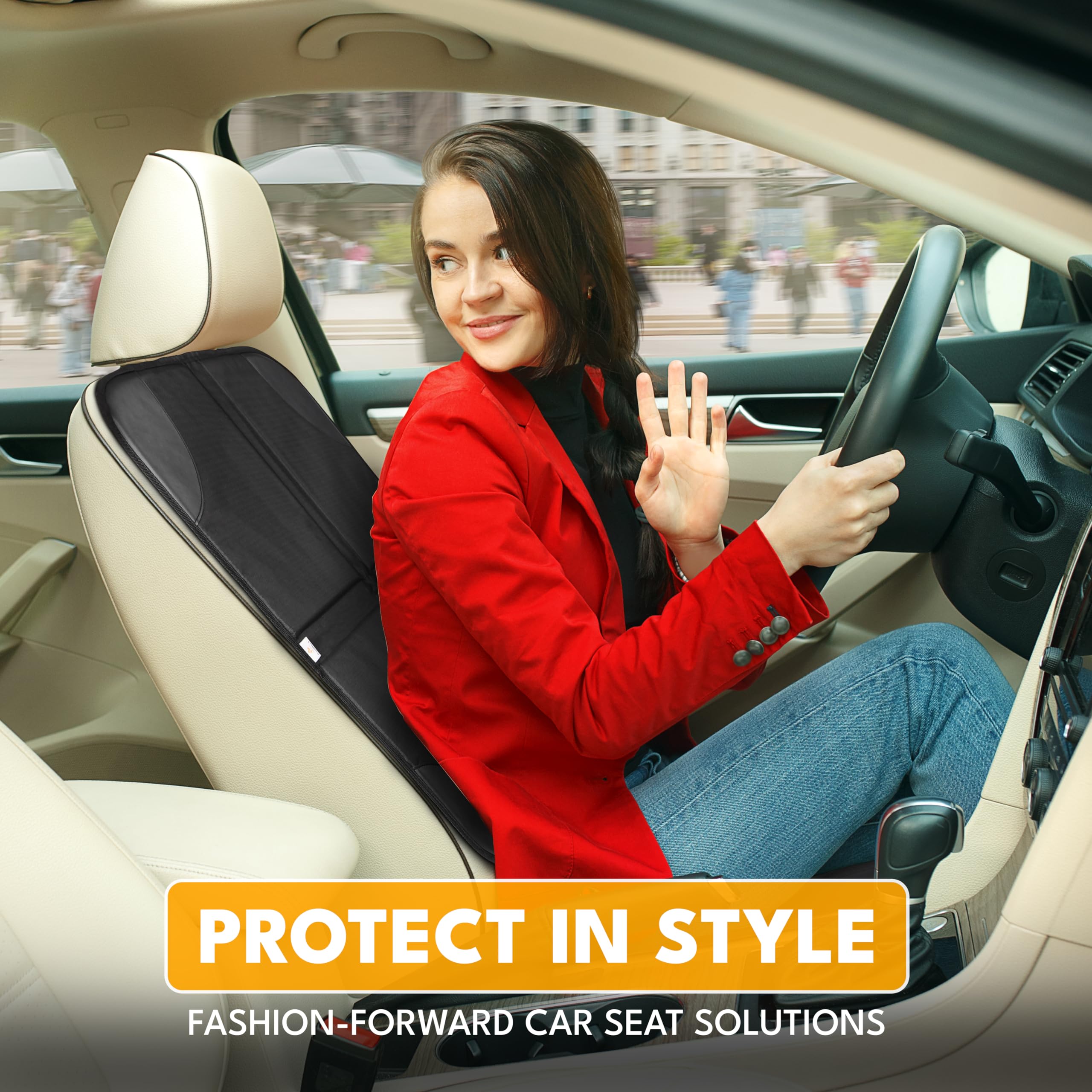 EcoNour anti-slip dots prevent shifting on seats